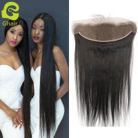 Lace frontal 13X4 body wave straight hair cuticle aligned long hair