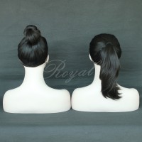 Dark Brown  Natural Color Human Hairs Sports Fall Factory Price,Pony wig