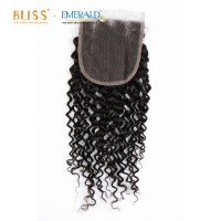 Bliss Emerald Virgin Remy Brazilian 4x4 Lace Closure Frontal Mongolian Kinky Curly Cuticle Aligned Cheap Price Closure Best Hair