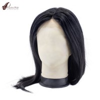 Natural Straight Glueless Front Lace Virgin Hair Wig